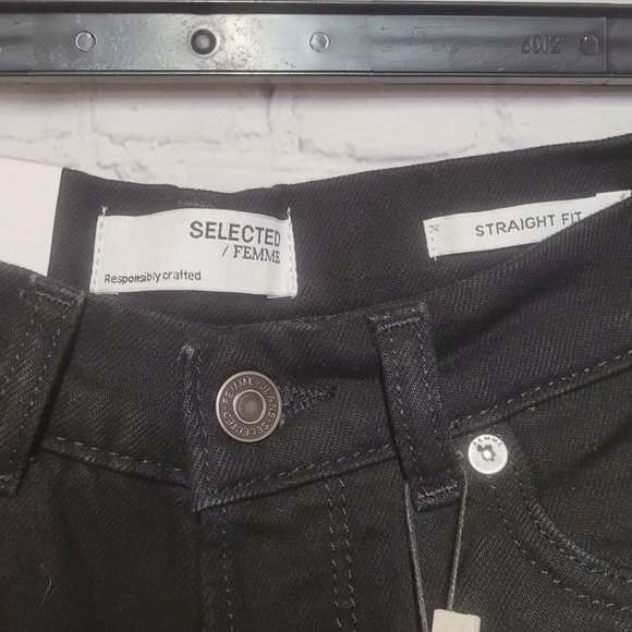 Selected Brand New High Rise Wide Leg Jeans - 27 - Picture 3 of 5